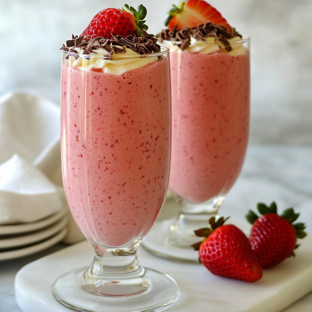 Chocolate Covered Strawberry Smoothie Delightful Blend