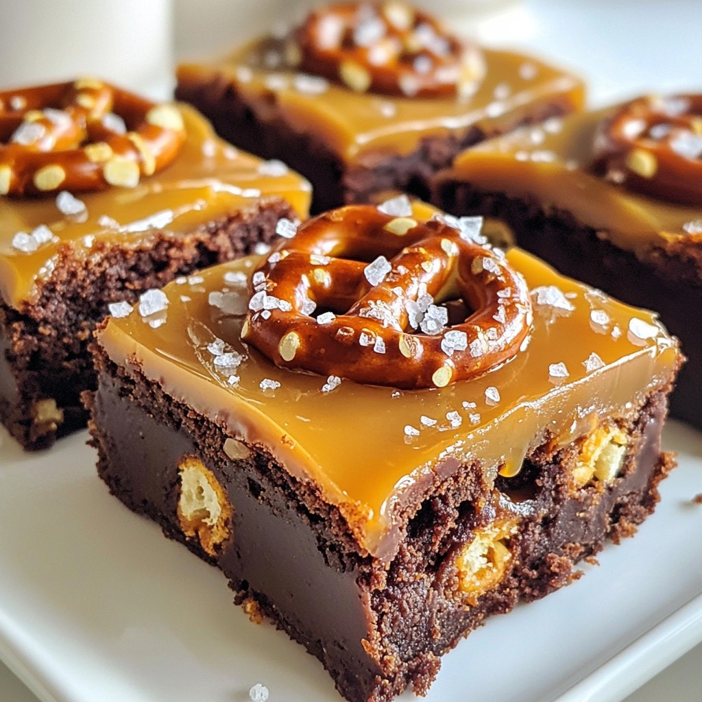 Salted Caramel Pretzel Brownies Delightful and Easy Treat