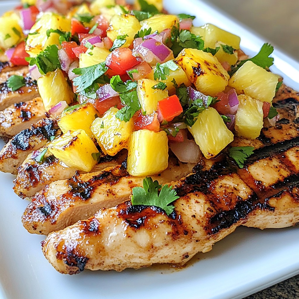 Pineapple Salsa Grilled Chicken Savory Flavor Delight