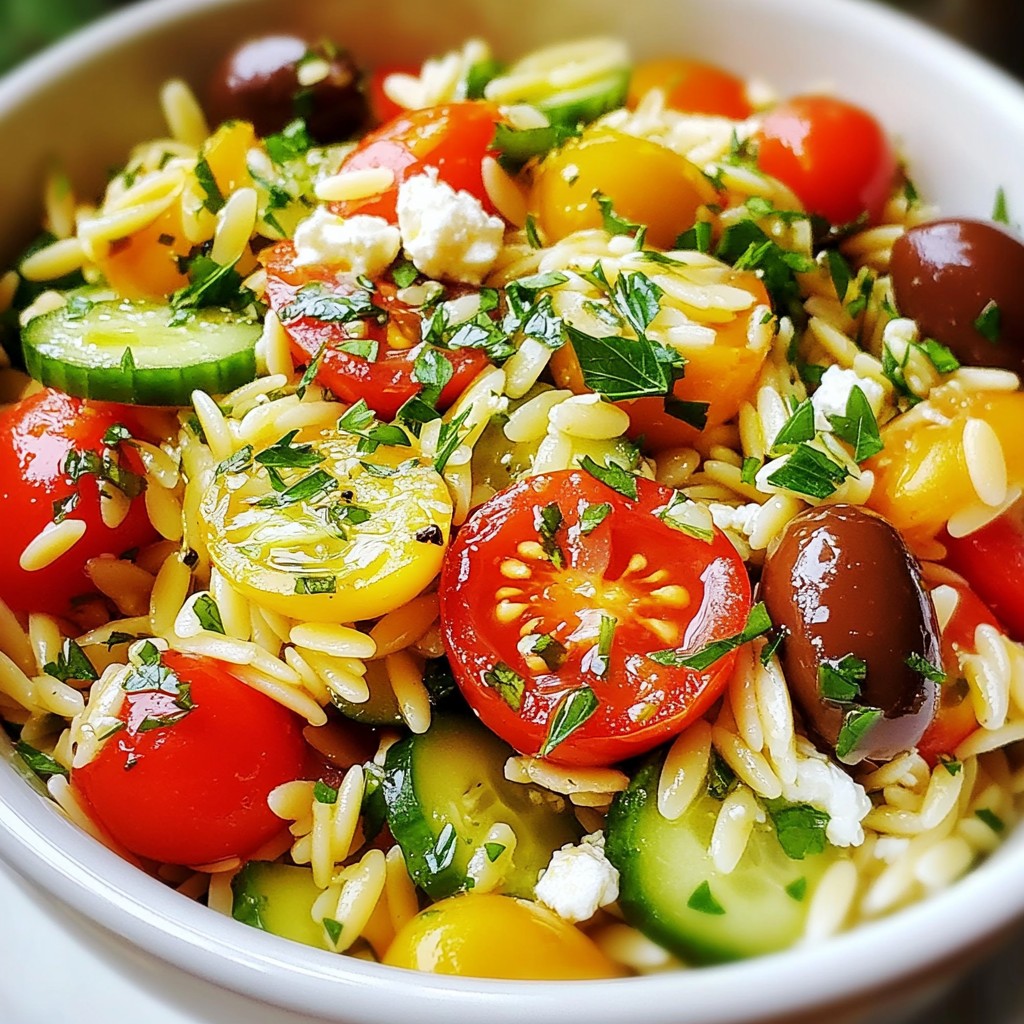Mediterranean Orzo Salad Fresh and Flavorful Recipe
