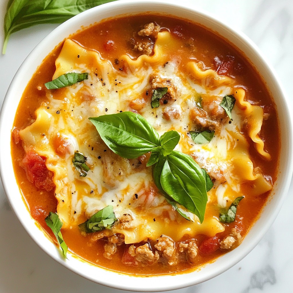 One-Pot Lasagna Soup Hearty and Simple Meal Recipe