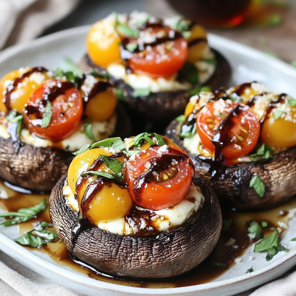 Caprese Stuffed Portobello Mushrooms Flavorful Delight