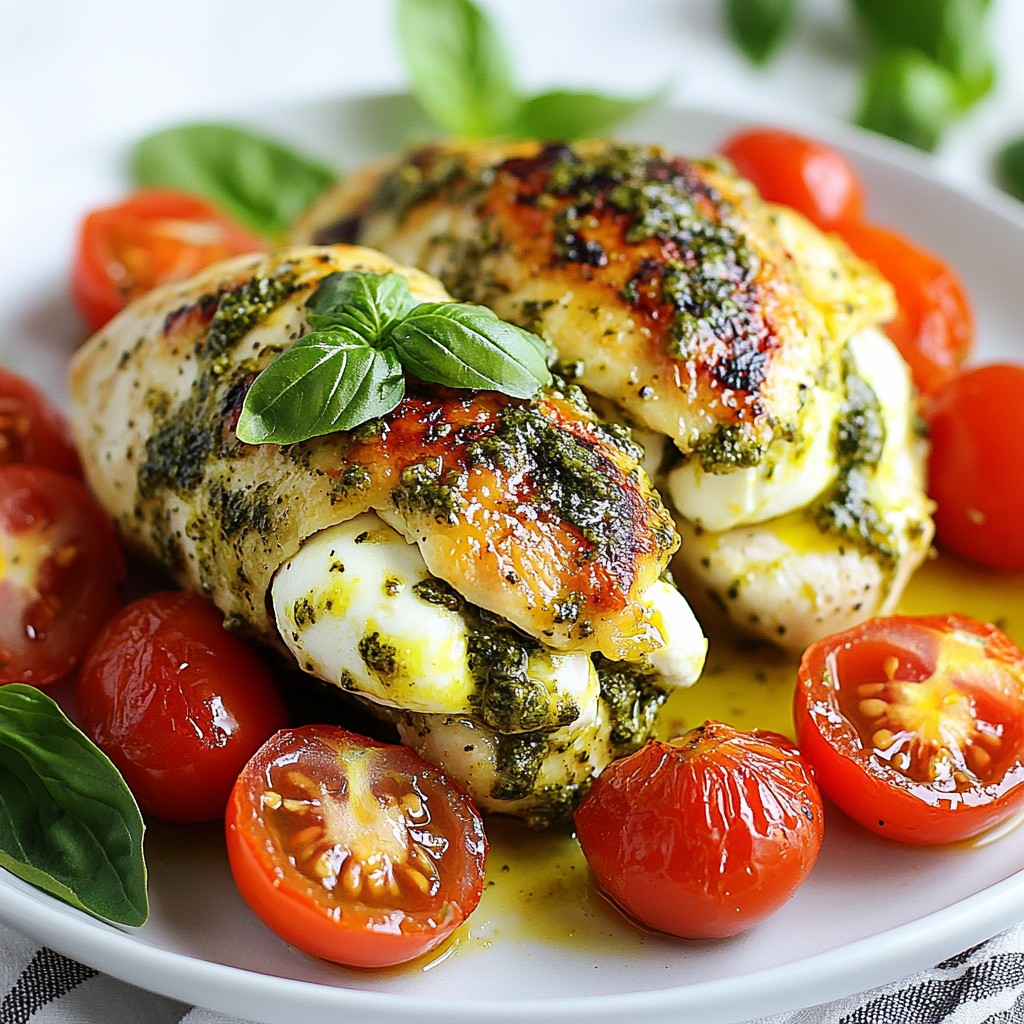 Pesto Mozzarella Stuffed Chicken Flavorful Dinner Idea