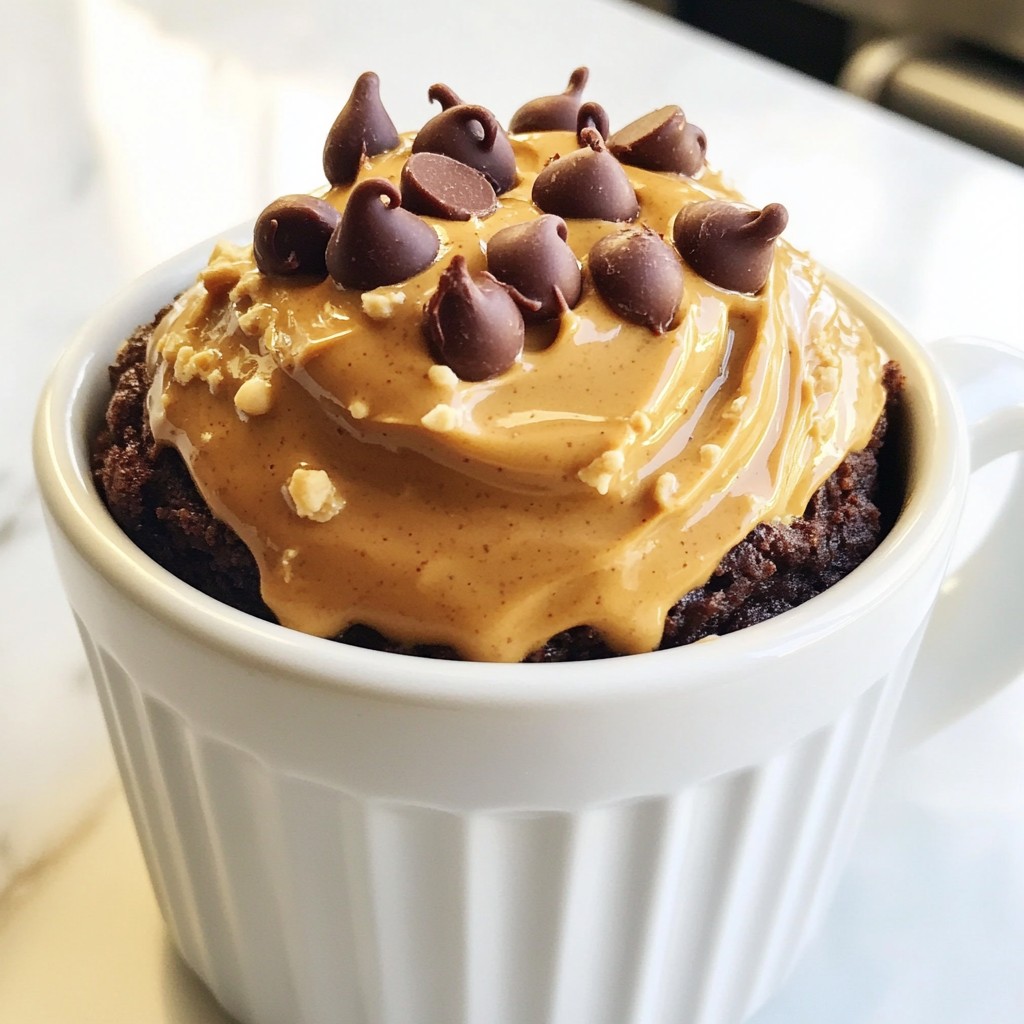 Chocolate Peanut Butter Mug Cake Quick and Easy Recipe