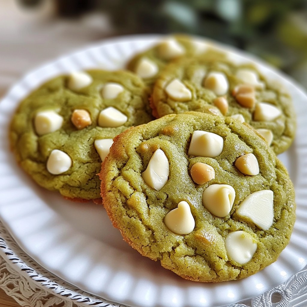 Matcha White Chocolate Cookies Sweet and Chewy Treat