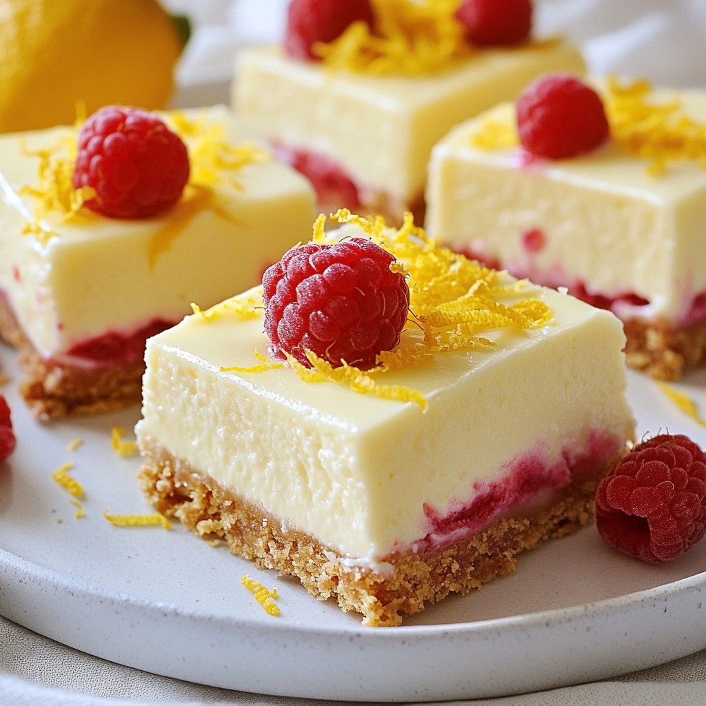 Lemon Raspberry Cheesecake Bars Easy and Tasty Treat
