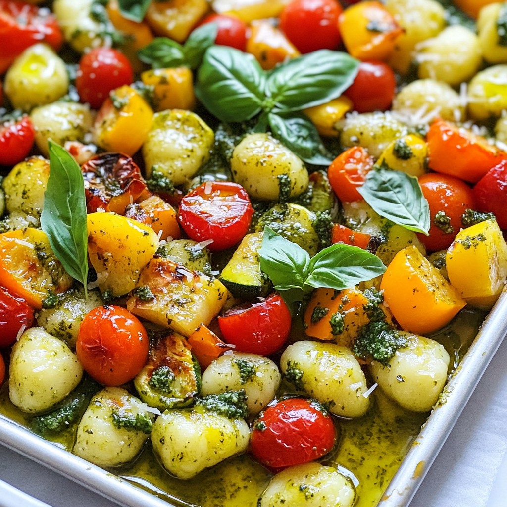 Sheet Pan Gnocchi with Pesto Veggies Flavor Boost