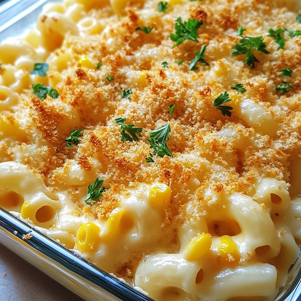 Creamy Mac and Cheese with Roasted Corn Delight