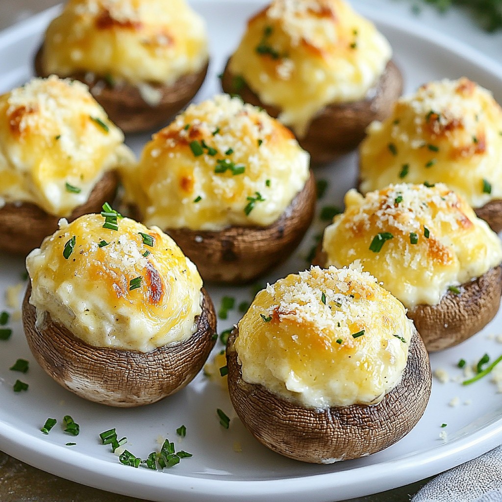 Creamy Cheese Herb Stuffed Mushrooms Irresistible Treat