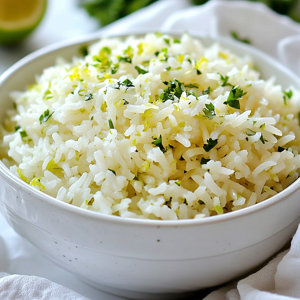 Zesty Cilantro Lime Rice Flavorful Side Dish Recipe