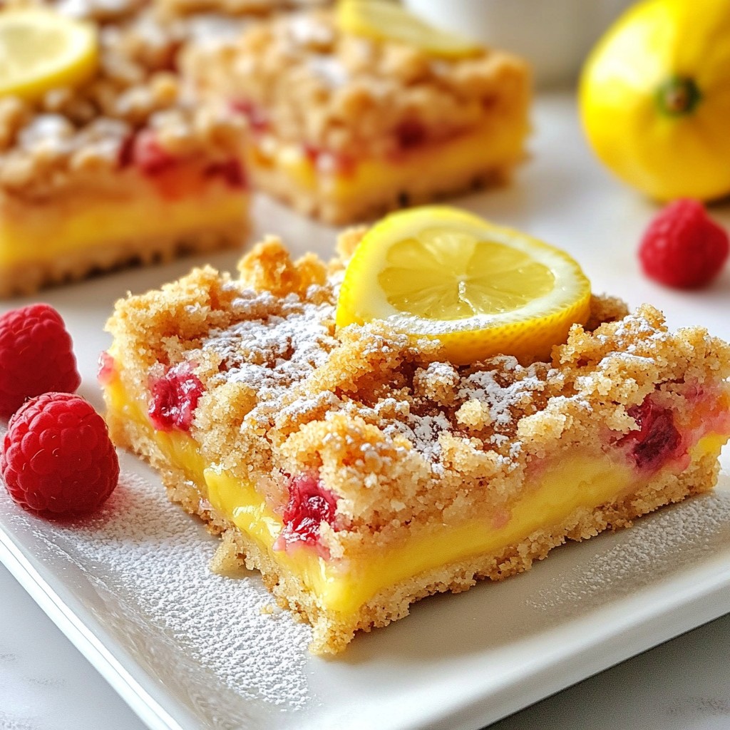 Lemon Raspberry Crumb Bars Delightful Summer Treat
