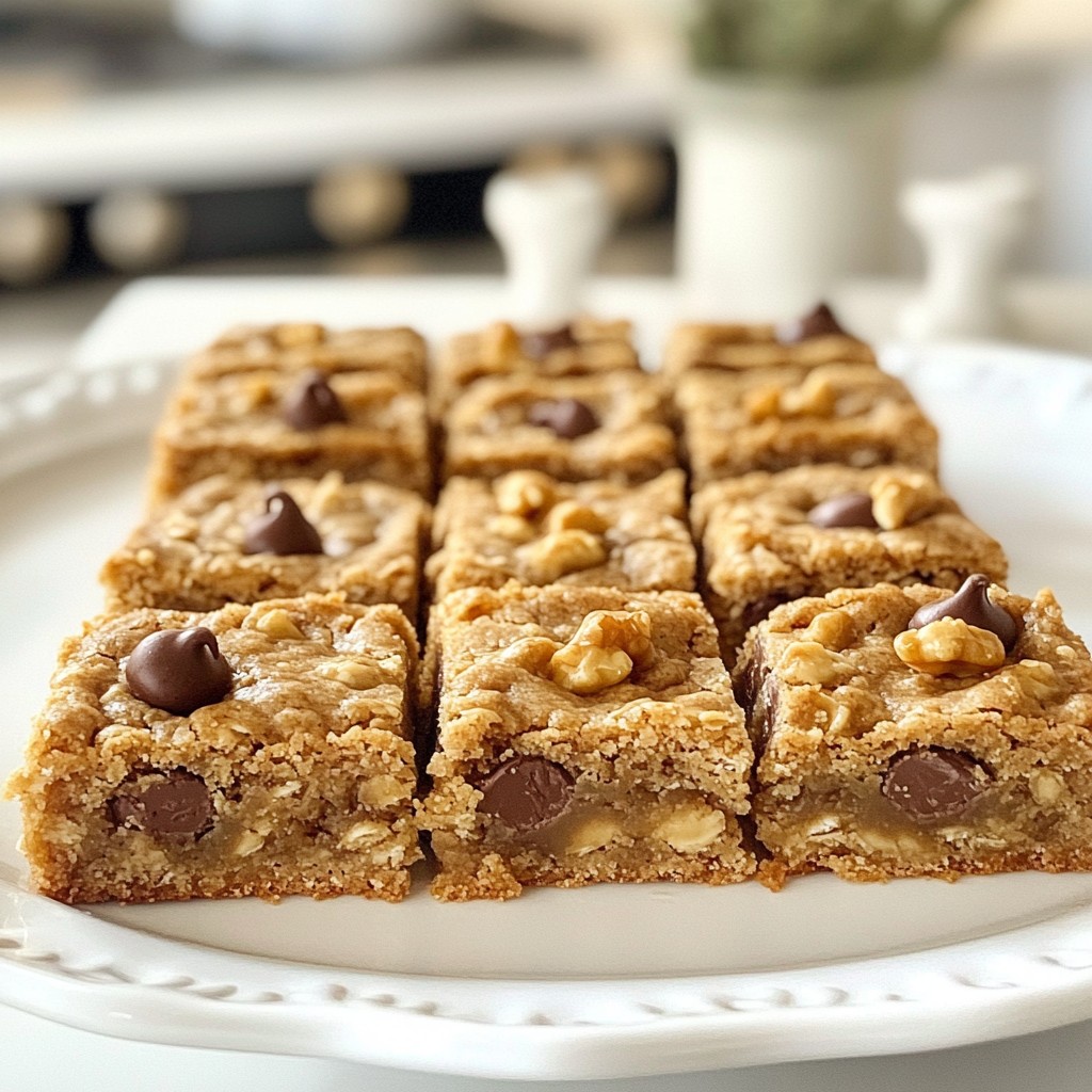 Peanut Butter Oatmeal Cookie Bars Easy and Delicious Treat