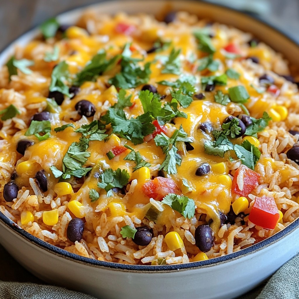Cheesy Enchilada Rice Skillet Delight in Minutes