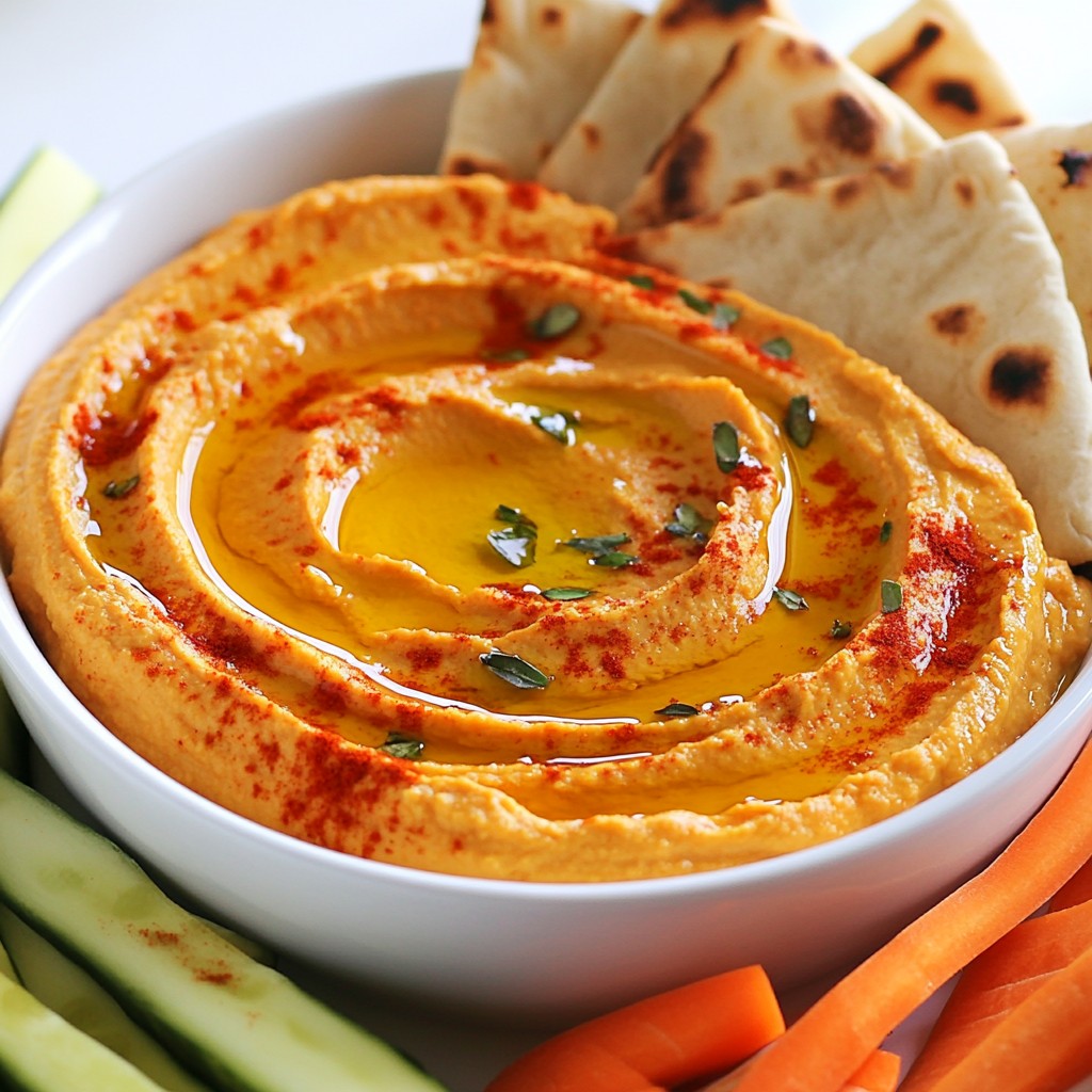 Roasted Red Pepper Hummus Flavorful and Healthy Dip