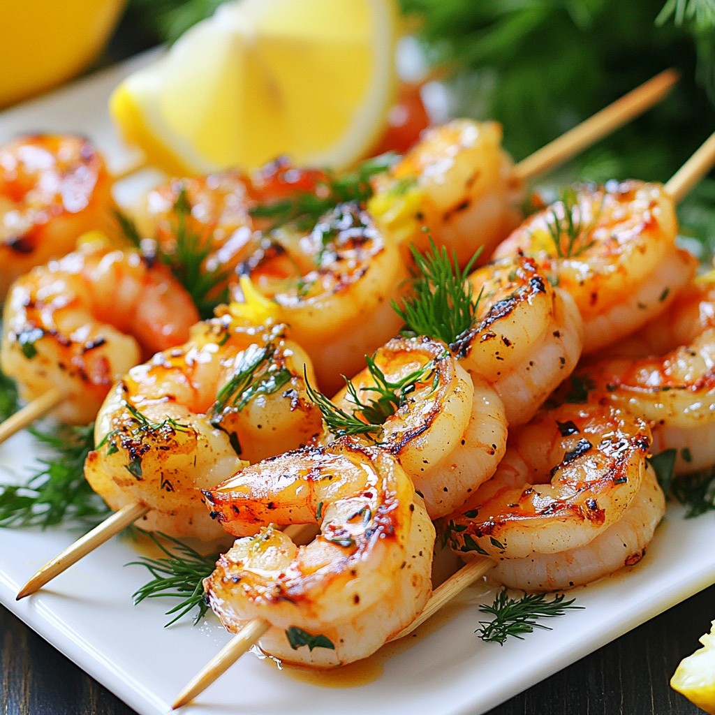 Lemon Herb Grilled Shrimp Skewers Easy and Flavorful Dish
