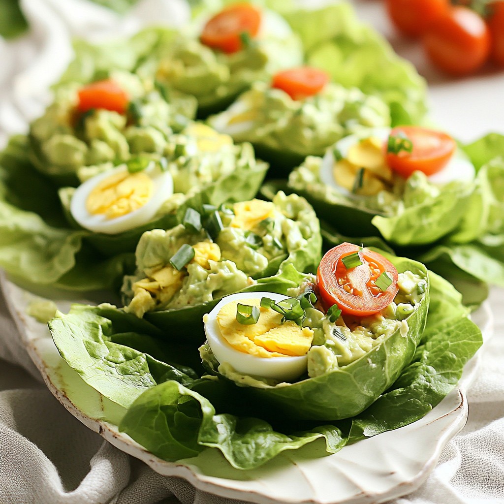 Avocado Egg Salad Lettuce Wraps Flavorful and Fresh