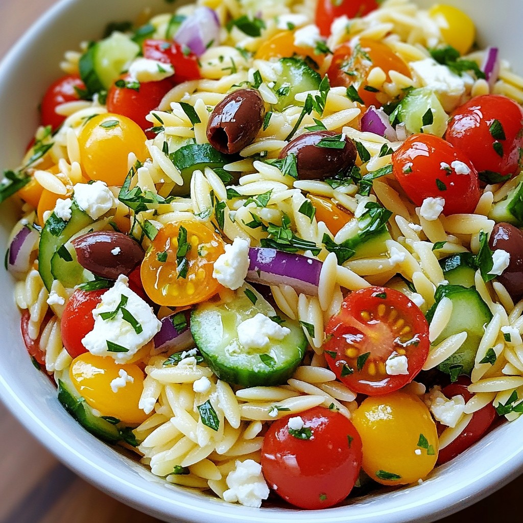 Greek Orzo Pasta Salad Flavorful and Fresh Delight