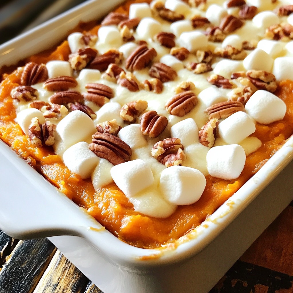 Sweet Potato Marshmallow Casserole Delightful Dish