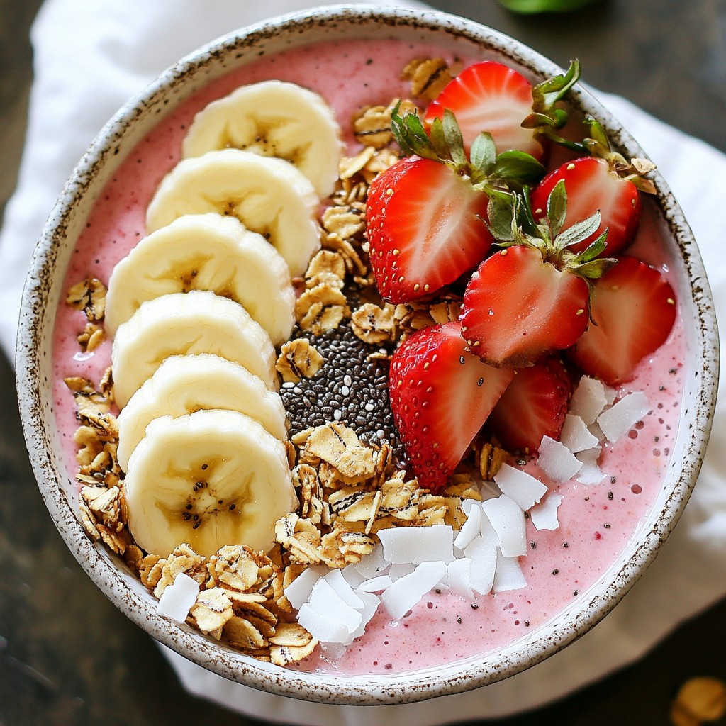 Strawberry Banana Smoothie Bowl Delightful and Easy