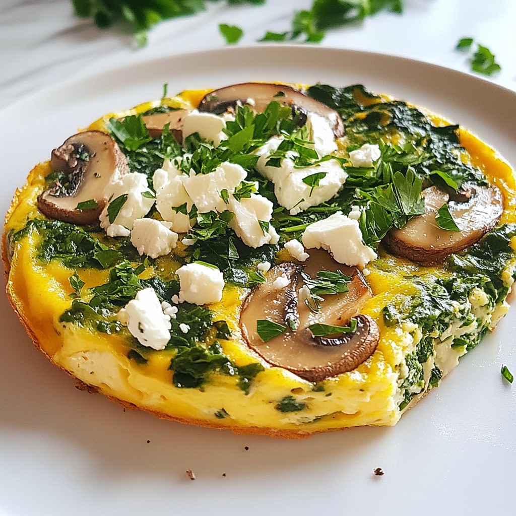 Spinach Mushroom Frittata Flavorful Breakfast Delight