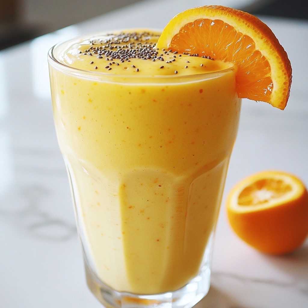 Tangerine Dream Smoothie Refreshing and Nutritious Drink
