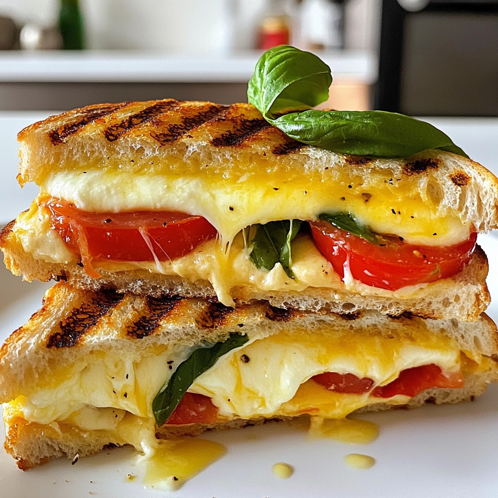 Melted Cheese and Tomato Basil Panini Delight Recipe