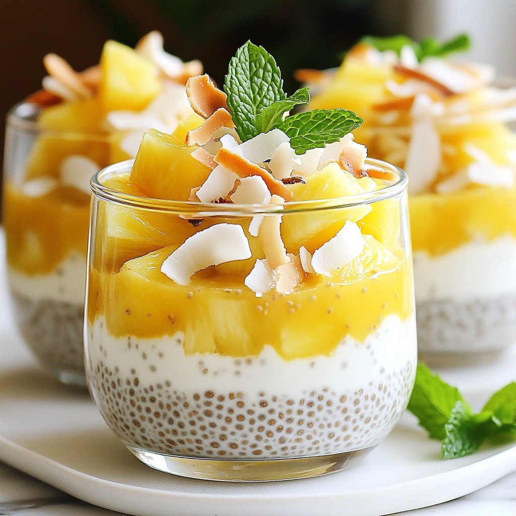Pineapple Coconut Chia Pudding Easy Refreshing Treat