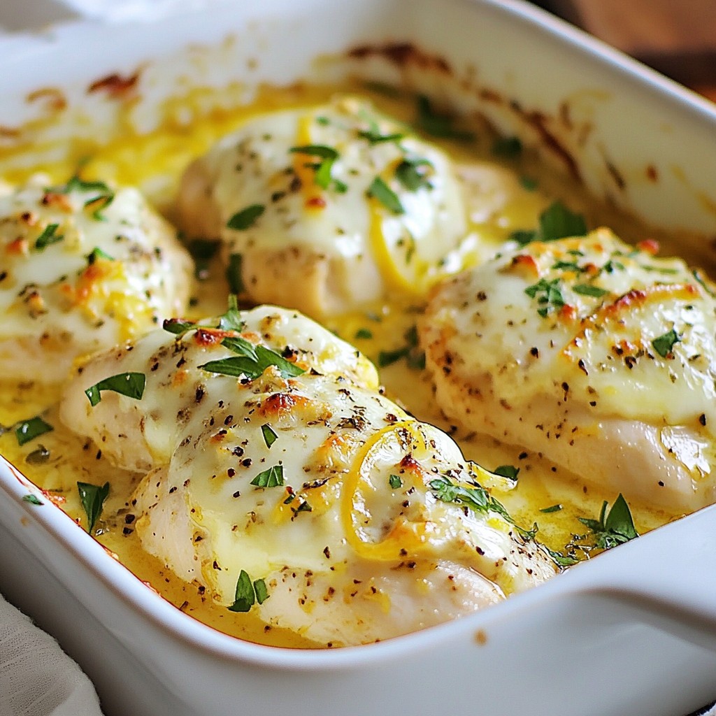 Herbed Cheesy Lemon Chicken Bake Flavorful Delight