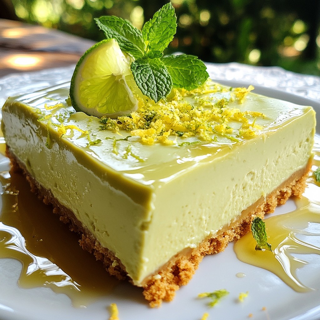Avocado Lime Cheesecake Delightfully Smooth Treat