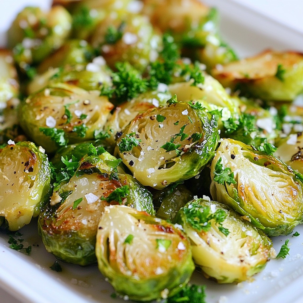 Garlic Butter Roasted Brussels Sprouts Flavorful Side