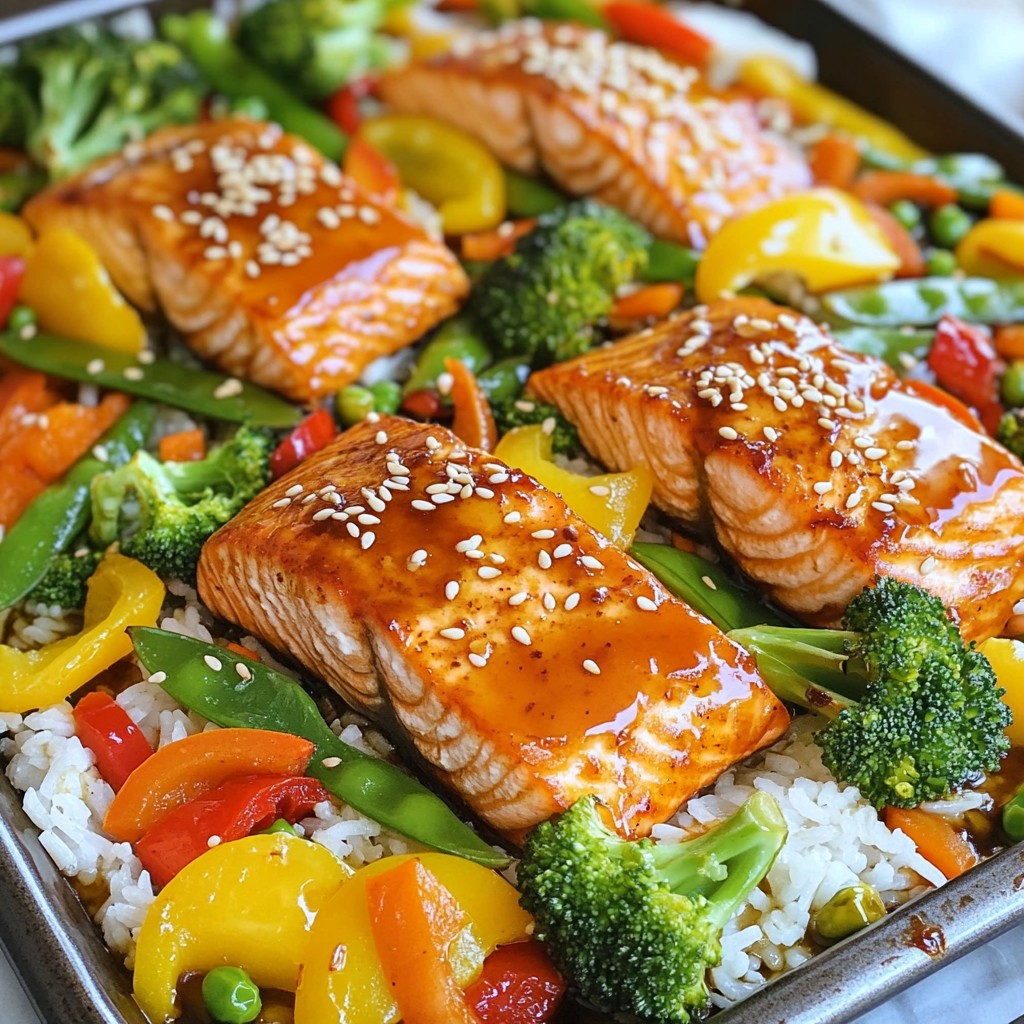 Teriyaki Salmon Sheet Pan Dinner Quick and Tasty Meal