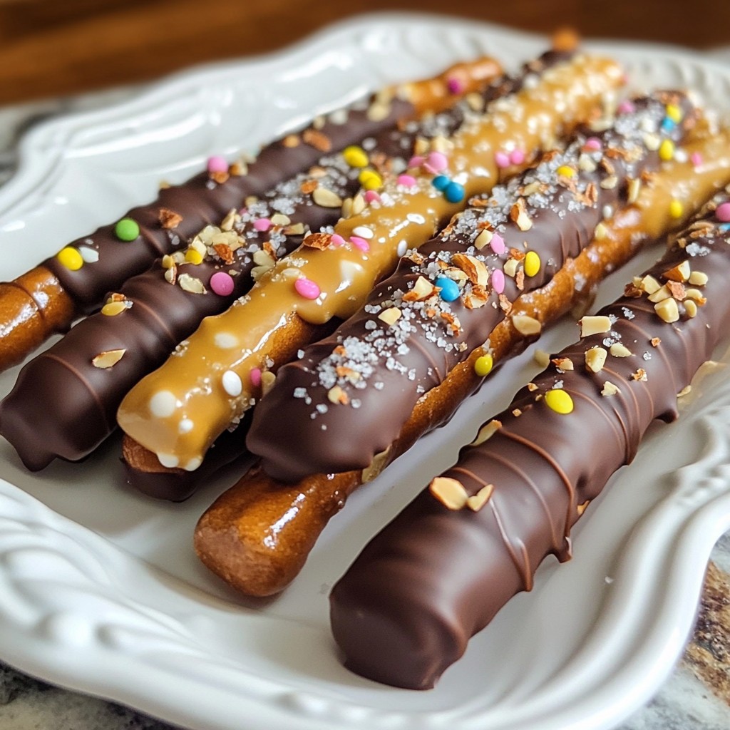 Chocolate Covered Pretzel Rods Simple Sweet Treat