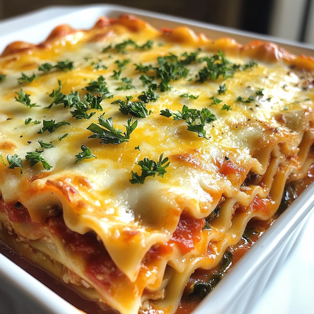 Cheesy Herb-Infused Chicken Lasagna Delightful Meal