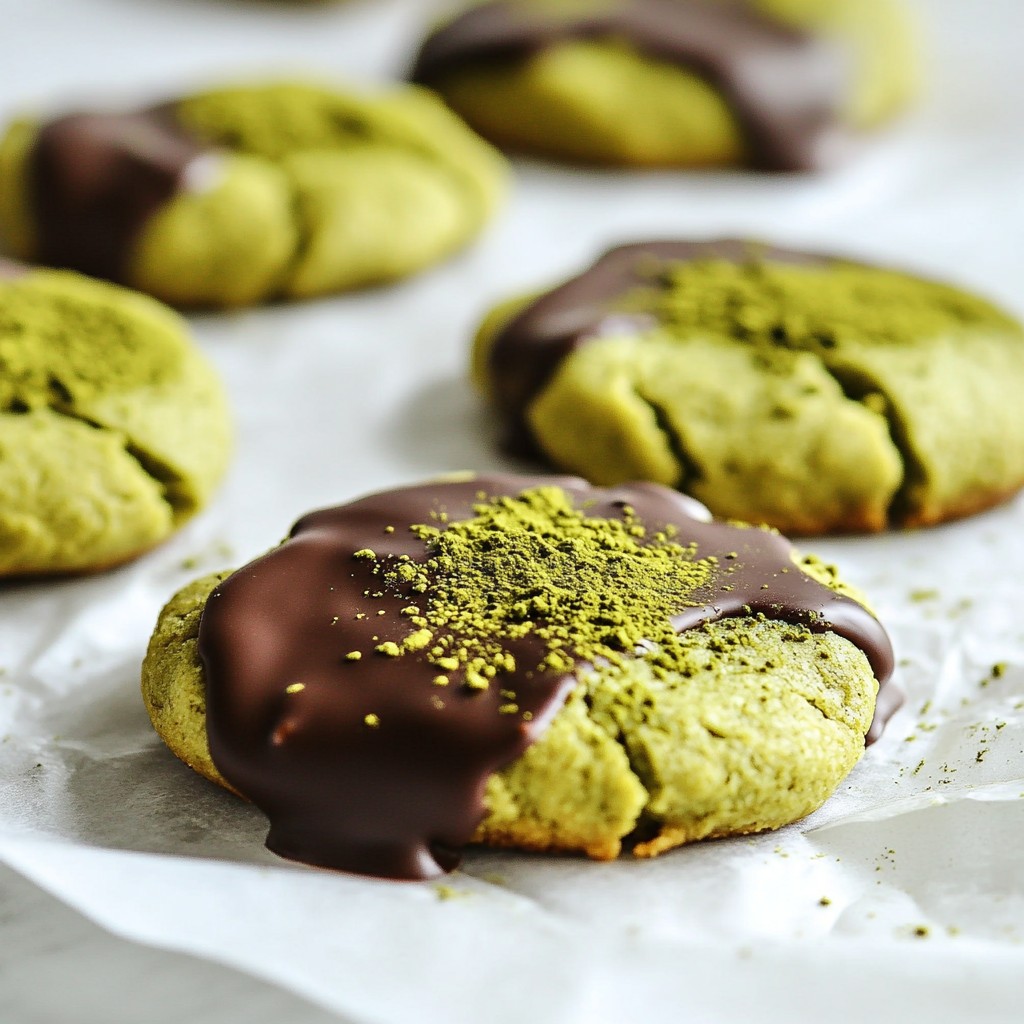 Chocolate Dipped Matcha Cookies Delightful Treat Recipe