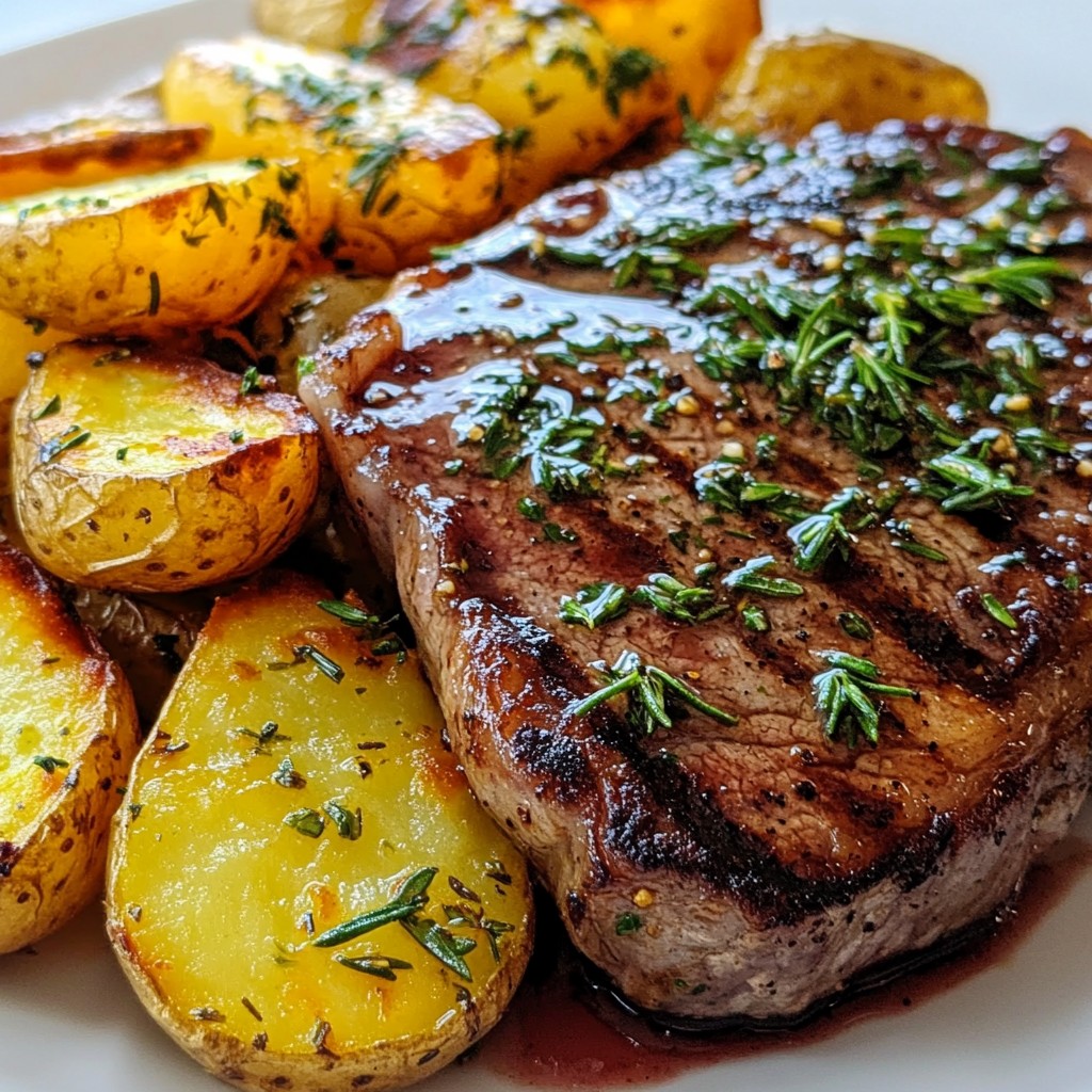 Garlic Butter Steak and Potatoes Savory Dinner Delight