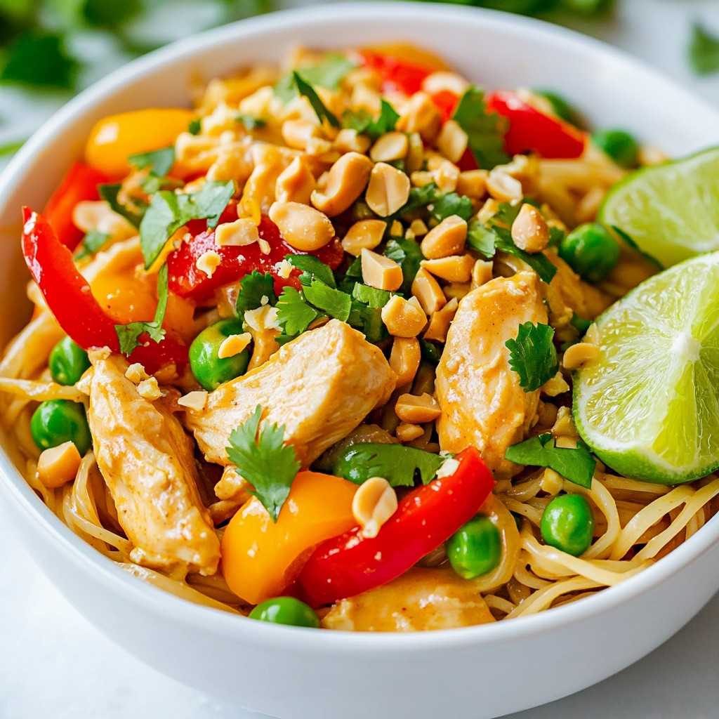 Thai Peanut Chicken Noodles Flavorful and Simple Meal