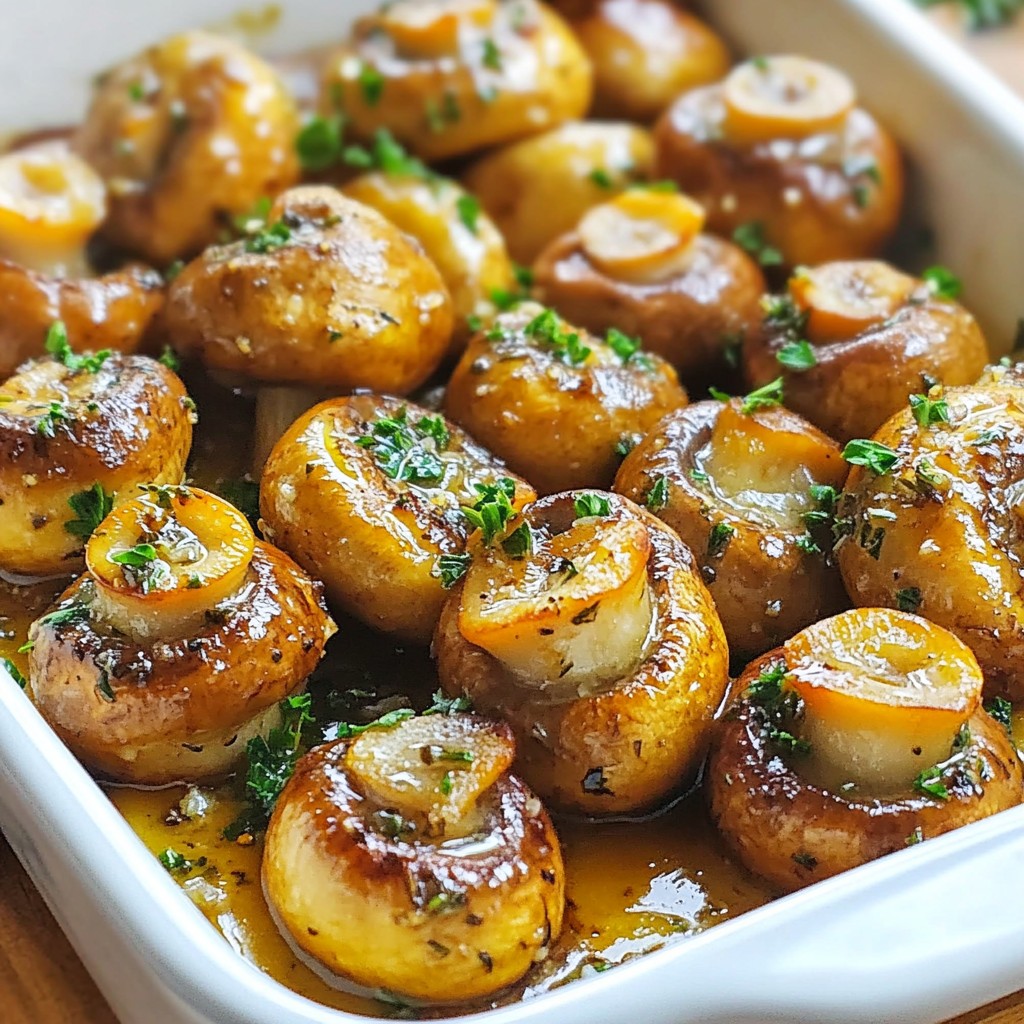Garlic Butter Roasted Mushrooms Simple and Savory Dish