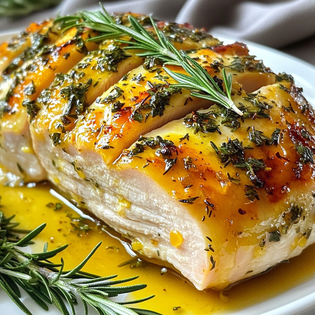 Garlic Herb Butter Roasted Turkey Breast Recipe Delight