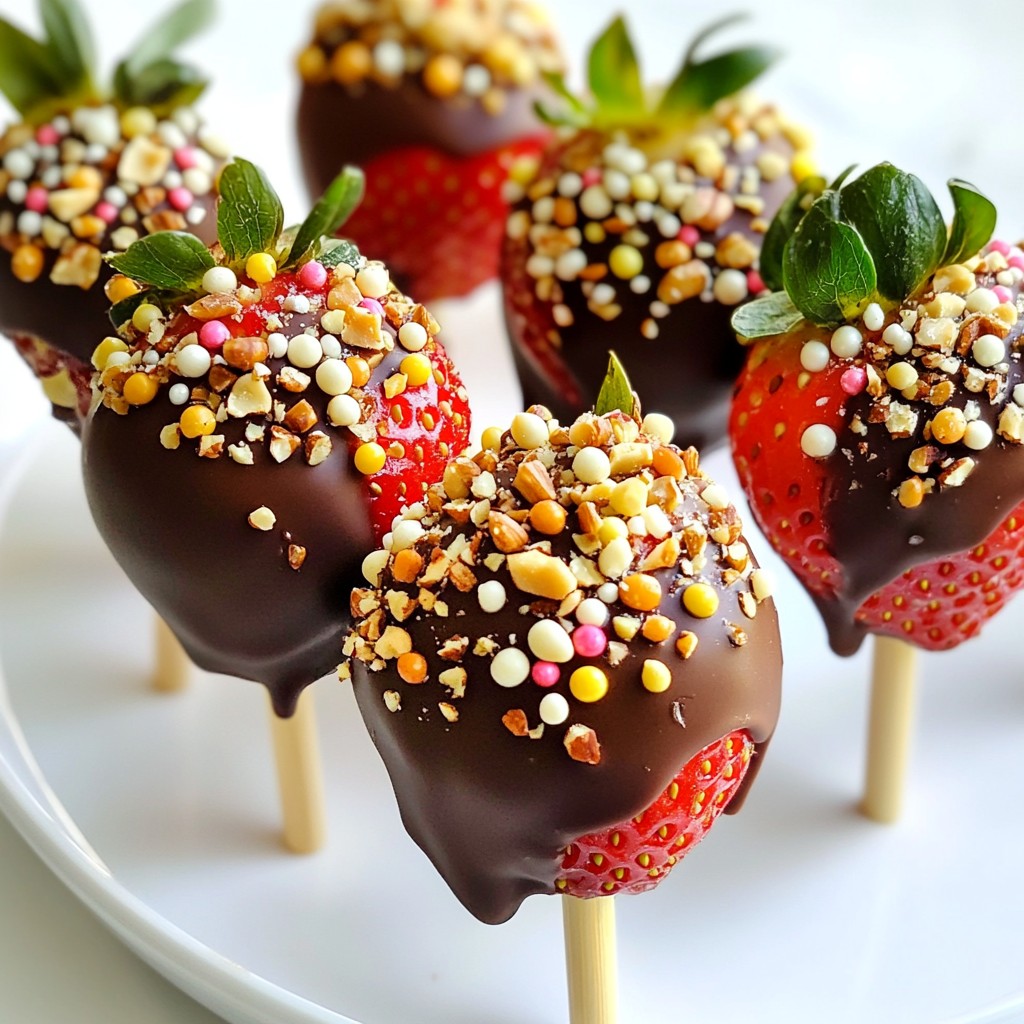 Chocolate Dipped Strawberry Pops Tasty and Fun Treat