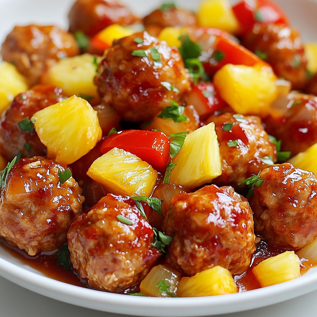 Sweet and Sour Chicken Meatballs Simple Family Meal