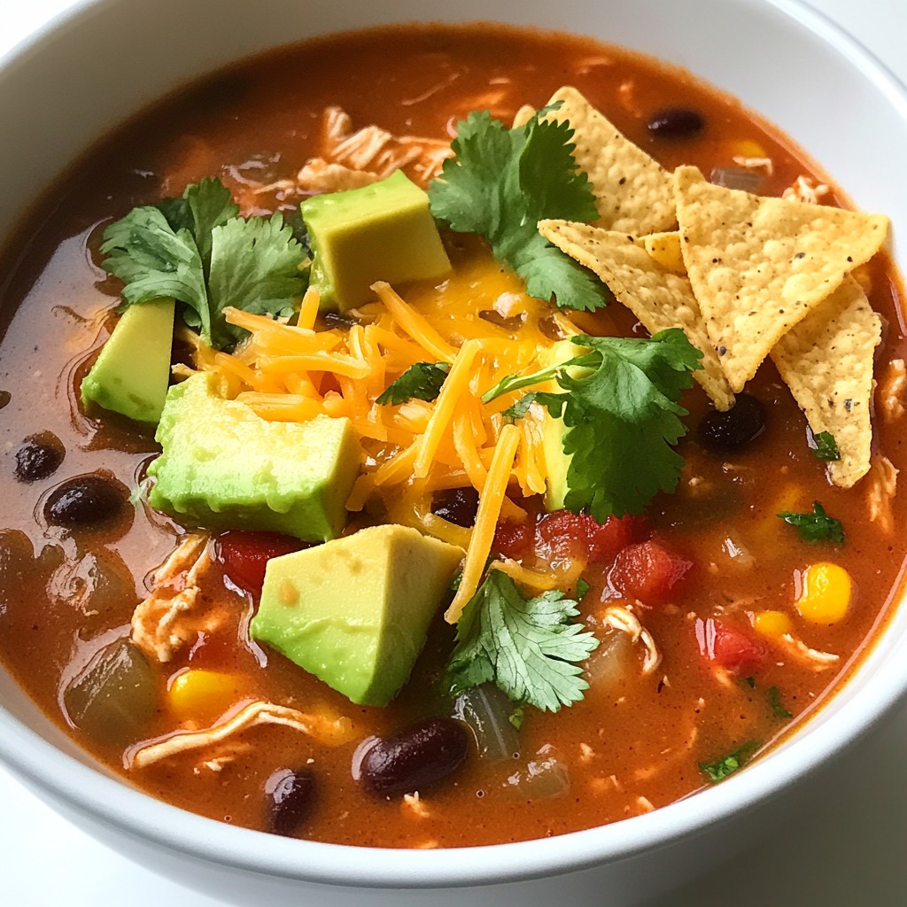 Savory Chicken Enchilada Soup Easy and Flavorful Recipe