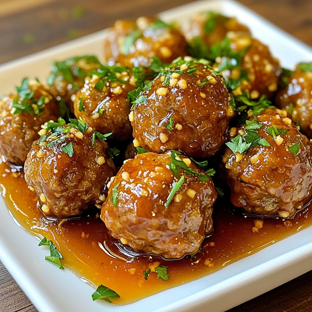 Honey Garlic Glazed Meatballs Easy and Flavorful Recipe