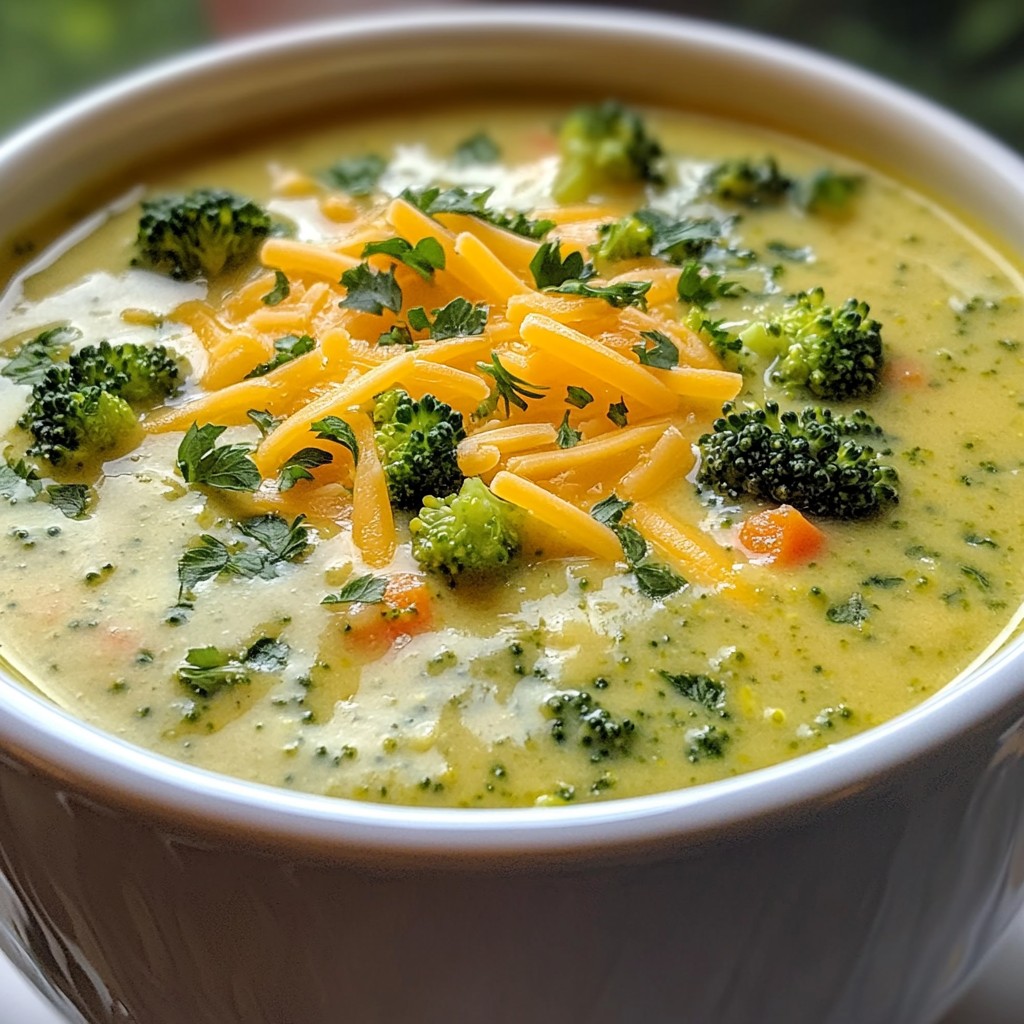 Creamy Broccoli Cheddar Soup Simple and Tasty Recipe