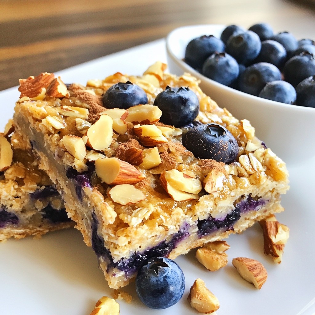 Blueberry Oatmeal Breakfast Bars Tasty Easy Recipe