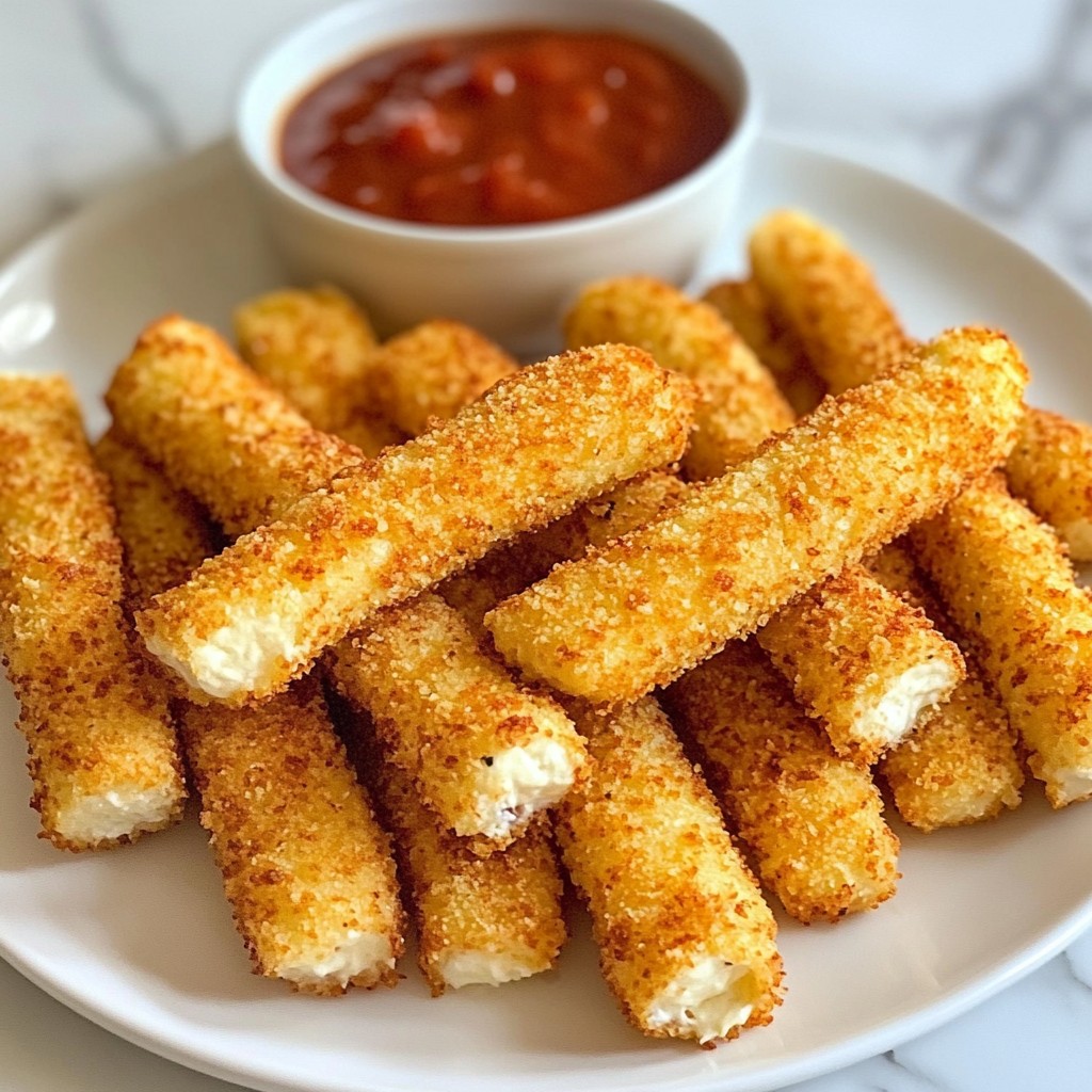 Air Fryer Mozzarella Sticks Crunchy and Cheesy Treat
