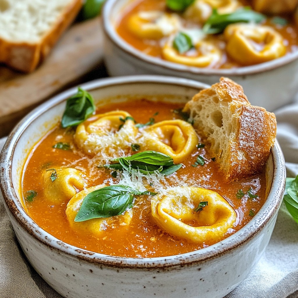 Tomato Basil Tortellini Soup Comforting and Hearty Dish