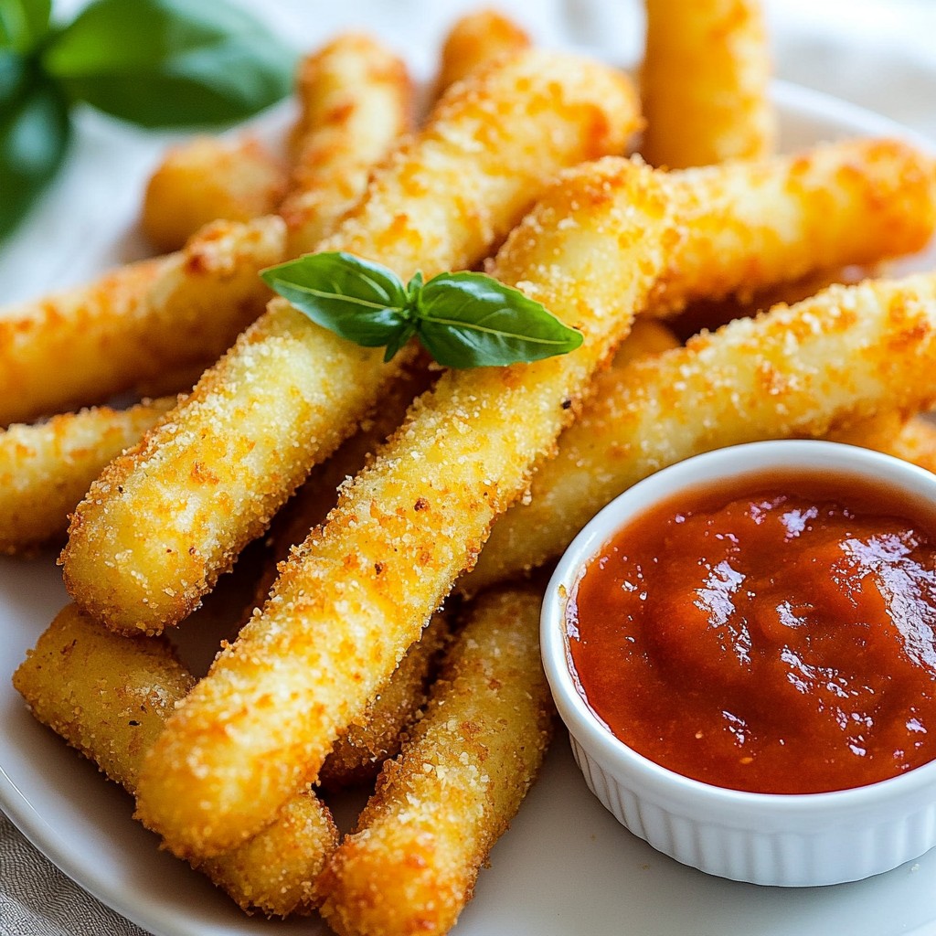 Air Fryer Mozzarella Sticks Crunchy and Delicious Snack