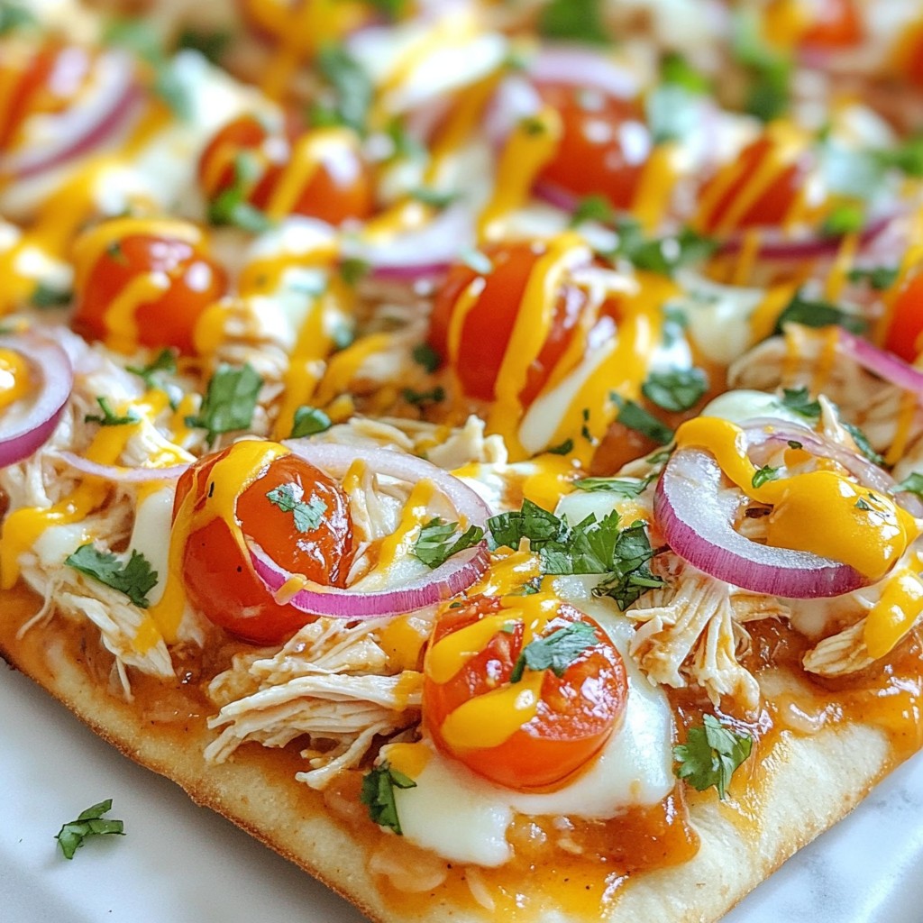 BBQ Ranch Chicken Flatbread Tasty Dinner Idea