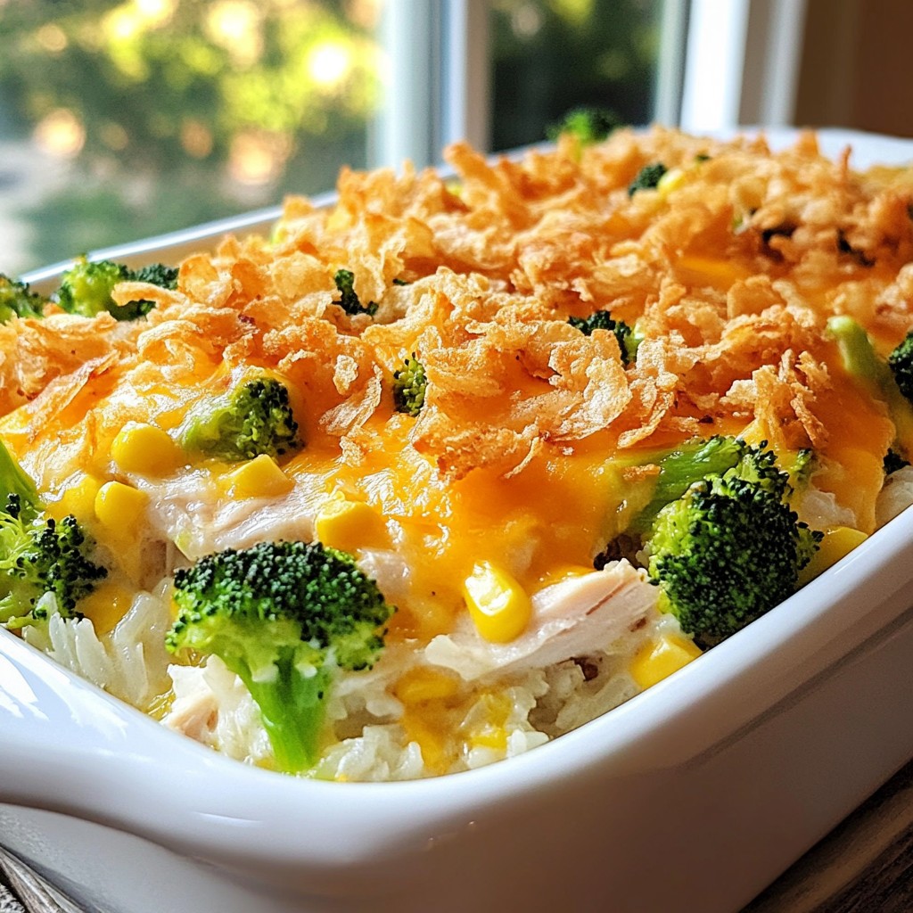 Loaded Cheesy Chicken and Rice Casserole Delight