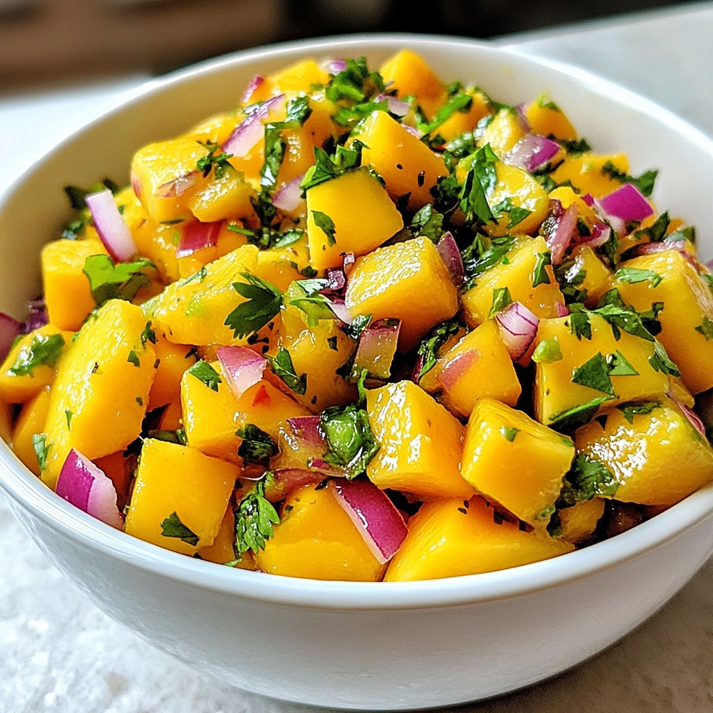 Sweet & Spicy Mango Salsa Fresh and Flavorful Dip